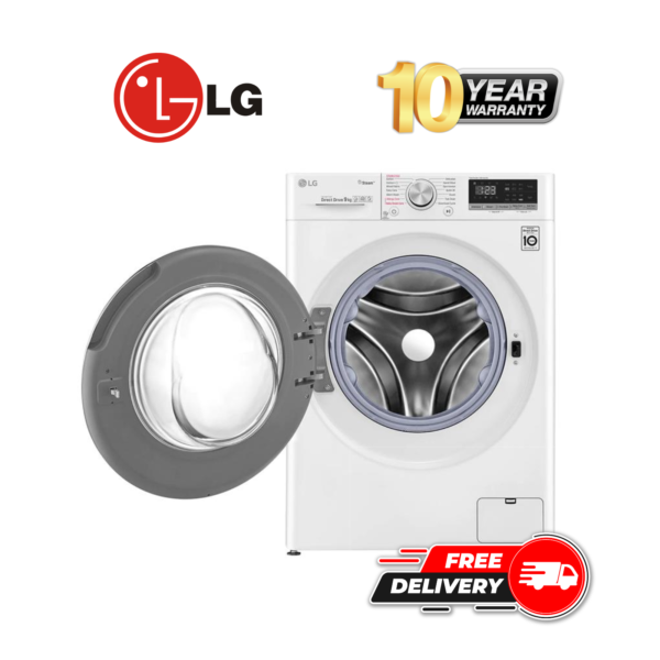 AI DIRECT DRIVE FRONT LOAD WASHING MACHINE । FV1409S4W । 9KG